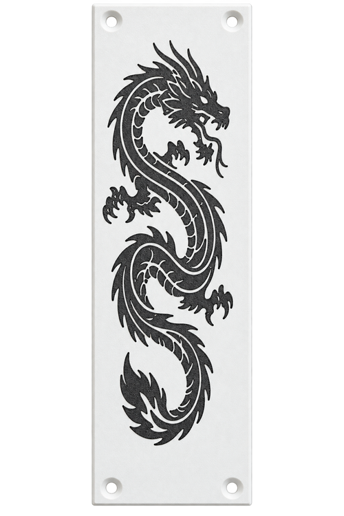 Black Dragon Door Push Plate