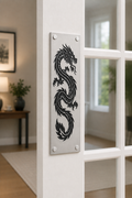 Black Dragon Door Push Plate