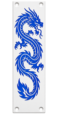Blue Dragon Door Push Plate