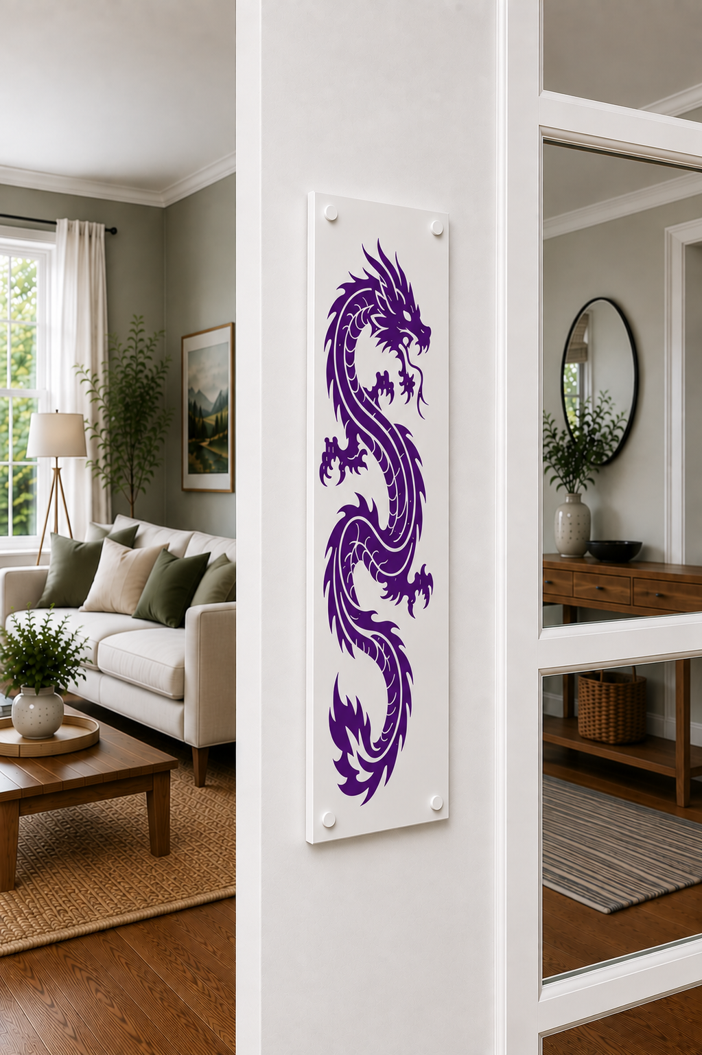 Purple Dragon Door Push Plate