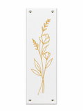 Flower Gold Door Push Plate