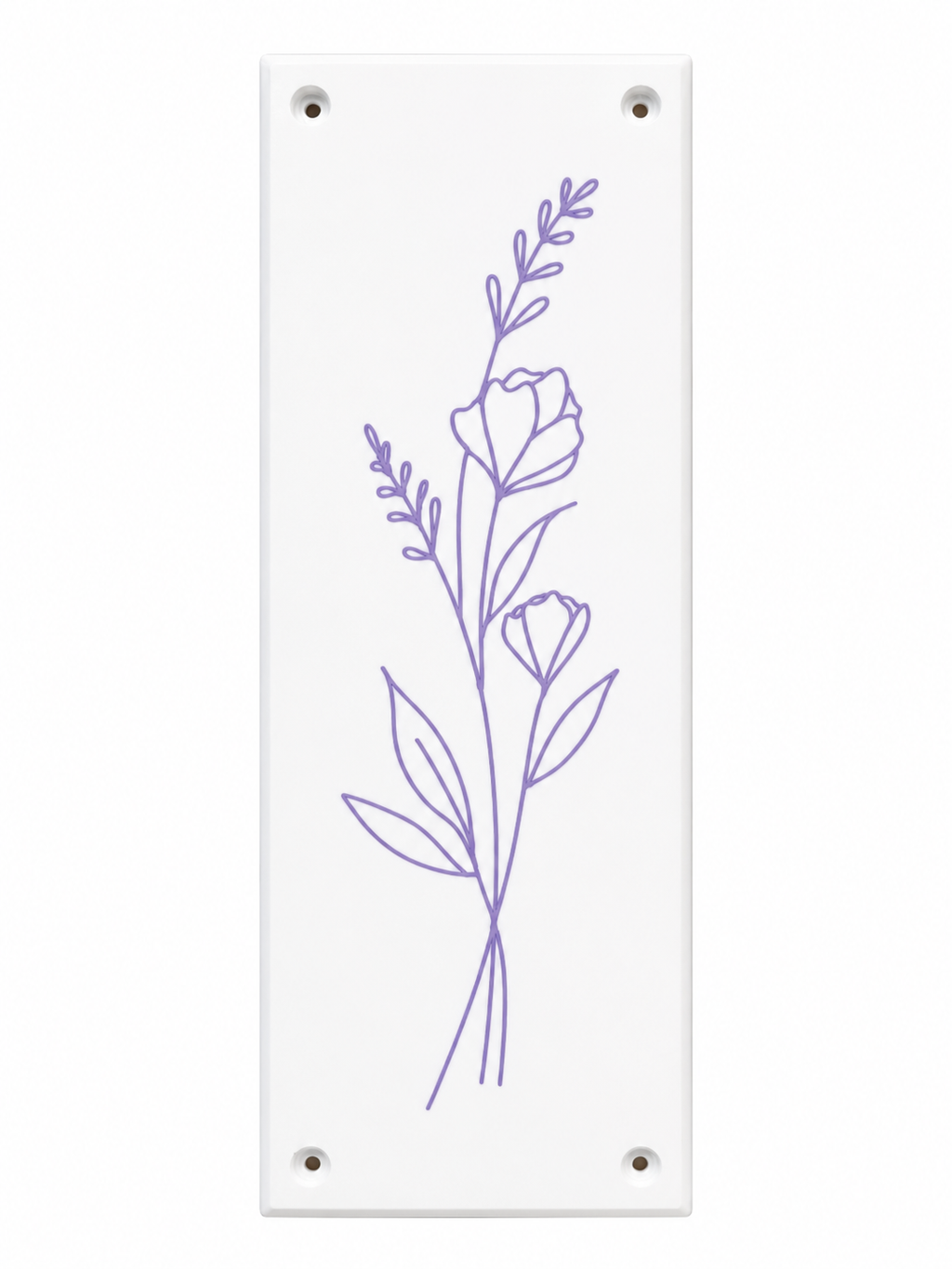 Flower Purple Door Push Plate