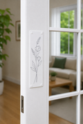 Flower Silver Door Push Plate